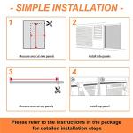 GCGOODS Window Air Conditioner Insulated Foam Panels, Winter Surround Insulation Side Panel with Top Seal Strip for Window AC Unit Indoor, White