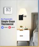 Heagstat Non Programmable Thermostat for Home 1 Heat/1 Cool Single-Stage Compatibility, White Backlight