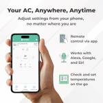 Sensibo Sky, Smart Wireless Air Conditioner Controller. Quick & Easy DIY Installation. Maintains Comfort with Energy Efficient. Automatic Wifi Thermostat Control App. Google, Alexa and Siri Compatible
