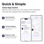 iFLO® Smart Automated A/C Drain Line Cleaner for HVAC System, For Clog-Free, Easy Installation and App-Controlled Air Conditioner Maintenance, Includes 36oz Cleaner Cartridge, 3 Month Supply