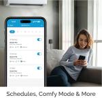 Breez Eco | Smart AC Controller for Mini Split, Window, Portable ACS | WiFi, Alexa, Google, Siri Shortcuts, SmartThings, IFTTT, Free App, NO Subscriptions | Schedules, Geofencing, Comfy (Black)