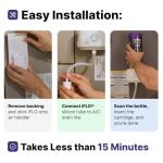 iFLO® Smart Automated A/C Drain Line Cleaner for HVAC System, For Clog-Free, Easy Installation and App-Controlled Air Conditioner Maintenance, Includes 36oz Cleaner Cartridge, 3 Month Supply