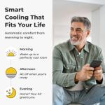 Sensibo Sky, Smart Wireless Air Conditioner Controller. Quick & Easy DIY Installation. Maintains Comfort with Energy Efficient. Automatic Wifi Thermostat Control App. Google, Alexa and Siri Compatible