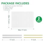 Window Air Conditioner Side Insulated Panel, 2PIC Insulation Panels Window Seal Kit With 4 pressure strips, WinterSummer Winter Heat and Draft Insulating,Insulation Foam Material 02 (WHITE)