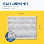 Aerostar 20x25x1 MERV 13 - 6 Count - Pleated HVAC, Furnace & Air Conditioner Filters - Removes Bacteria, Dust, Cold & Flu Germs, Lint, Mold, Pet Dander, Allergy-Causing Pollen, Smog, Smoke & Viruses