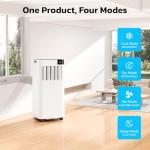 ZAFRO 10,000 BTU Portable Air Conditioners, 4 Modes Portable AC Unit with Fast Cooling/Energy Efficient/Remote/24Hrs Timer for Bedroom/Dorms/Indoor Rooms, White