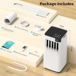 ZAFRO 10,000 BTU Portable Air Conditioners, 4 Modes Portable AC Unit with Fast Cooling/Energy Efficient/Remote/24Hrs Timer for Bedroom/Dorms/Indoor Rooms, White