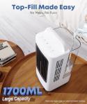 XAMATTS Portable Air Conditioners, 1700ml Evaporative Air Cooler with Remote, 120° Oscillating Mini Air Conditioner Portable with 3 Speeds & 1-7H Timer, Portable AC Unit Fan for Indoors Bedroom Office