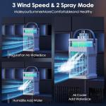 Portable Air Conditioner,Cooling Fan with 3 Speeds & 3 Modes,1500ML Mini Air Conditioner with Remote, Air Conditioner Fan,Night Light,Evaporative Air Cooler for Home/Office