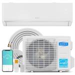ROVSUN 9,000 BTU Smart WIFI Mini Split AC/Heating System with Inverter & APP Control, 24 SEER2 Ductless Split Air Conditioner with Pre-Charged Condenser, Heat Pump & Installation Kit, 115V