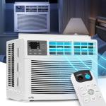 mollie 12000 BTU Window-Mounted Room Air Conditioner, Powerful Indoor AC with Multi-Speed Mode, Programmable Timer, Cool up to 450 Sq.Ft.