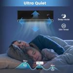 GLACER 12000 BTU Mini Split Air Conditioner & Heater, 22 SEER2 Inverter AC Unit Cools Up to 750 Sq. Ft, Wall-mounted Tubeless Split-System with Mounting Kit (Black, 12000BTU, 208-230V, 22 SEER2-WIFI)