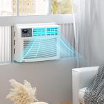 mollie 12000 BTU Window-Mounted Room Air Conditioner, Powerful Indoor AC with Multi-Speed Mode, Programmable Timer, Cool up to 450 Sq.Ft.