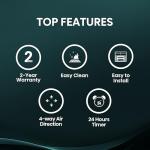 Hisense WC05R25A Window Air Conditioner, 5,000 BTU, White