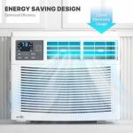 mollie 12000 BTU Window-Mounted Room Air Conditioner, Powerful Indoor AC with Multi-Speed Mode, Programmable Timer, Cool up to 450 Sq.Ft.