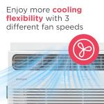 Frigidaire 8,000 BTU Smart Window Air Conditioner with Wi-Fi, Cools Up to 350 Sq. Ft., Remote Control, Quiet Operation, Eco Mode, 3 Fan Speeds, White