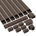 GCGOODS 4in 25ft Mini Split Line Set Cover Kit, Decorative PVC Lineset Cover for Ductless Mini Split Air Conditioner Heat Pump System and Central Air Conditioner, Brown