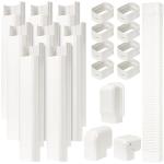 4" W 13.5Ft L Line Set Cover Kit for Mini Split Air Conditioners Decorative PVC Slim Line Cover for Central AC & Heat Pumps Systems Tubing Cover