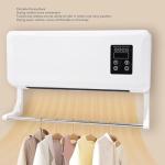 Ductless Portable Air Conditioners No Windows Needed, Quiet Remote-Controlled Air Conditioner, 3 in 1 Wall Mounted Air Conditioner Drying Rack for Bathroom Office, Mini Split AC/Heating System