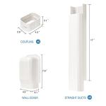 4" W 13.5Ft L Line Set Cover Kit for Mini Split Air Conditioners Decorative PVC Slim Line Cover for Central AC & Heat Pumps Systems Tubing Cover