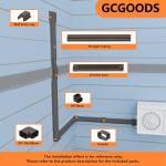 GCGOODS 4in 25ft Mini Split Line Set Cover Kit, Decorative PVC Lineset Cover for Ductless Mini Split Air Conditioner Heat Pump System and Central Air Conditioner, Brown