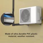 GCGOODS 4in 25ft Mini Split Line Set Cover Kit, Decorative PVC Lineset Cover for Ductless Mini Split Air Conditioner Heat Pump System and Central Air Conditioner, Brown