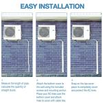 4" W 13.5Ft L Line Set Cover Kit for Mini Split Air Conditioners Decorative PVC Slim Line Cover for Central AC & Heat Pumps Systems Tubing Cover