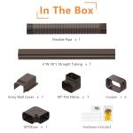 GCGOODS 4in 25ft Mini Split Line Set Cover Kit, Decorative PVC Lineset Cover for Ductless Mini Split Air Conditioner Heat Pump System and Central Air Conditioner, Brown