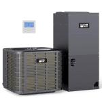 COSTWAY 3 Ton Ducted Central Air Conditioner Heat Pump System, 36000 BTU Inverter Split AC with Multi-Position Air Handler Unit, 208/230V, 19 SEER2, Work in 5℉-125℉ (36000BTU, 208-230V, 19 SEER2)