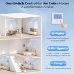 COSTWAY 3 Ton Ducted Central Air Conditioner Heat Pump System, 36000 BTU Inverter Split AC with Multi-Position Air Handler Unit, 208/230V, 19 SEER2, Work in 5℉-125℉ (36000BTU, 208-230V, 19 SEER2)