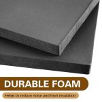 Pangda 4 Pcs 17 x 9 x 7/8 Inch Window Air Conditioner Insulated Foam Panels Insulation Winter Ac Side Surround Panels Kit with Top Seal Strip for Summer and Winter Indoor (Black)