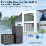 COSTWAY 3 Ton Ducted Central Air Conditioner Heat Pump System, 36000 BTU Inverter Split AC with Multi-Position Air Handler Unit, 208/230V, 19 SEER2, Work in 5℉-125℉ (36000BTU, 208-230V, 19 SEER2)