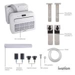 Ivation 6,500 BTU Camper Air Conditioner | Portable Over-the-Window Sill AC, Fan & Dehumidifier for RV, Caravan & Motorhome | Digital Display, Temperature Control, Timer, Sleep Mode, Whisper Quiet