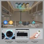12V RV Air Conditioner 15000 BTU Ultra-Quiet AC, Easy Install Non-Ducted Rooftop, Heat Pump & Fast Cooling Air Conditioner for Campers, RVs and Travel Trailers, White