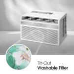 LG 5,000 BTU Window Air Conditioner, Cools 150 Sq.Ft. (10' x 15' Room Size), Quiet Operation, Electronic Control AC Unit with Remote, 2 Cooling & Fan Speeds, 2-Way Air Deflection, Auto Restart, 115V