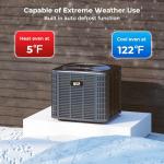 COSTWAY 3 Ton Ducted Central Air Conditioner Heat Pump System, 36000 BTU Inverter Split AC with Multi-Position Air Handler Unit, 208/230V, 19 SEER2, Work in 5℉-125℉ (36000BTU, 208-230V, 19 SEER2)