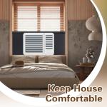 Pangda 4 Pcs 17 x 9 x 7/8 Inch Window Air Conditioner Insulated Foam Panels Insulation Winter Ac Side Surround Panels Kit with Top Seal Strip for Summer and Winter Indoor (Black)