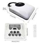 12V RV Air Conditioner 15000 BTU Ultra-Quiet AC, Easy Install Non-Ducted Rooftop, Heat Pump & Fast Cooling Air Conditioner for Campers, RVs and Travel Trailers, White