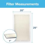 Filtrete 20x25x1 AC Furnace Air Filter, MERV 5, MPR 300, Capture Unwanted Particles, 3-Month Pleated 1-Inch Electrostatic Air Cleaning Filter, 6-Pack (Actual Size 19.69x24.69x0.81 in)