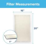 Filtrete 16x20x1 AC Furnace Air Filter, MERV 5, MPR 300, Capture Unwanted Particles, 3-Month Pleated 1-Inch Electrostatic Air Cleaning Filter, 6-Pack (Actual Size15.69x19.69x0.81 in)