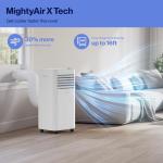 DELLA Smart WiFi Enabled 10000 BTU Portable Air Conditioner Cools Up To 250 Sq. Ft. Work with Alexa,Geo Fencing Cooling, Dehumidifier & Fan Portable AC Unit w/Remote Control & Window Kit