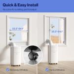 DELLA Smart WiFi Enabled 10000 BTU Portable Air Conditioner Cools Up To 250 Sq. Ft. Work with Alexa,Geo Fencing Cooling, Dehumidifier & Fan Portable AC Unit w/Remote Control & Window Kit