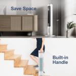 Windowless Portable Air Conditioner Ac Unit with Remote,37” Ventless Evaporative Air Cooler,Quiet Swamp Cooler for 4 Modes, Ductless Tower Fan For 12H Timer, Ice Packs for home Bedroom Indoor White