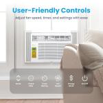 Senville 10,000 BTU Window Air Conditioner, Cools Up to 450 Sq. Ft., Easy to Use, Washable Filter