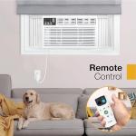 Whirlpool WHAW242CW 24,000 BTU Air Conditioner with Dehumidifier, 230V, Window AC for Extra Large 1500 Sq. Ft, Bedroom, Living Room, or Apartment, with Remote, 3 Speeds, and 24H Timer, Bright White