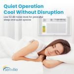 Senville 10,000 BTU Window Air Conditioner, Cools Up to 450 Sq. Ft., Easy to Use, Washable Filter