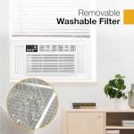 Whirlpool WHAW242CW 24,000 BTU Air Conditioner with Dehumidifier, 230V, Window AC for Extra Large 1500 Sq. Ft, Bedroom, Living Room, or Apartment, with Remote, 3 Speeds, and 24H Timer, Bright White