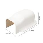 3" W 4.2Ft L Line Set Cover Kit for Mini Split Air Conditioners Decorative PVC Slim Line Cover for Central AC & Heat Pumps Systems Tubing Cover