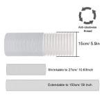 Kxuhivc Portable Air Conditioner Window Vent Kit, Adjustable Window Seal with 5.9 Inch Diameter, 59 Inch Length Exhaust Hose for A/C Unit Universal for Sliding Horizontal or Vertical Window