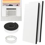 BEWAVE Window Air Conditioner Insulation Foam Panels, AC Side Surround Panels Kit with Top Seal Strip for AC Unit Indoor 2 Pack